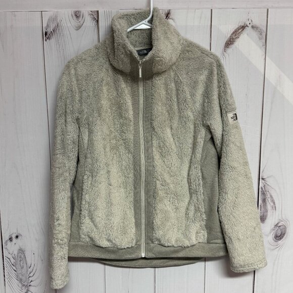 The North Face Furry Fleece Full-Zip Women’s Medium Beige/Taupe EUC - Picture 1 of 11